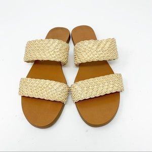 VINCE CAMUTO Sandals Rhonda Slip-on Gold Leather